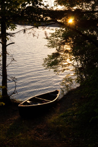 Canoe at Sunset