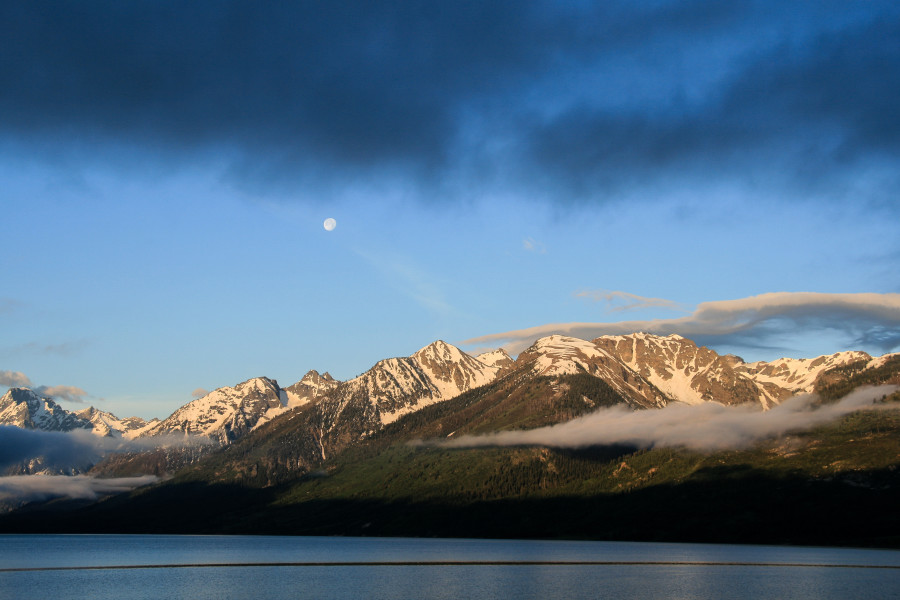 Setting Moon over the Rockies