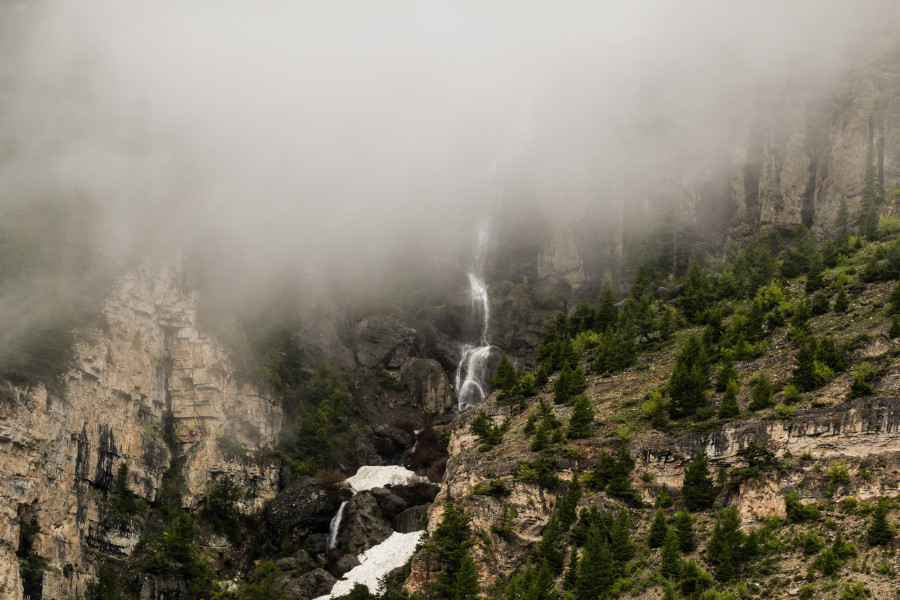 Waterfall in the Fog